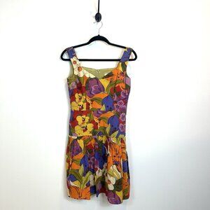 David‎ Meister Dress Women’s Size 4 Colorful Floral Garden Party Vintage VTG